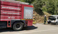 Hatay’da seyir halindeki araç bir anda alev aldı