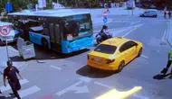 Çorlu'da korkutan kaza ucuz atlatıldı