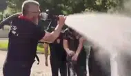 Artvin’de itfaiyeci adaylarına tazyikli suyla ıslak mezuniyet
