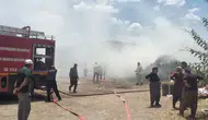 Hassa’daki samanlık yangını büyük bir felaketin eşiğinden döndürdü