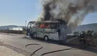 Bodrum yolunda korkutan araç yangını