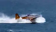 Çanakkale’de yangın söndürme uçağı denizden kalkamadı