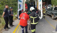 Hatay Belen’de motosiklet kazası Sürücü şarampole sürüklendi