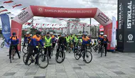 Samsun sokaklarında milli maç coşkusu bisiklet turuyla birleşti
