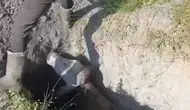 İnegöl'de definecilerin açtığı çukur tehlike saçıyor