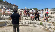Menteşeli gençler antik kentlerde tarihe yolculuk yaptı