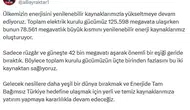 Türkiye elektriğinin üçte birini güneş ve rüzgardan üretiyor