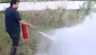 Makinistler rotayı değiştirdi yangına müdahale etti