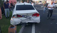 Nevşehir trafiğinde büyük panik 4 araç birbirine girdi