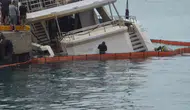 Sinop limanında batan lüks yat için hummalı kurtarma operasyonu