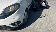Alaplı'da kavşak kazası motosikletteki iki kişiyi hastanelik etti