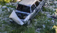 Sinop Türkeli yolunda kaza İki kişi şarampole uçtu