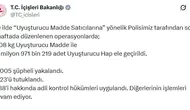 Türkiye genelinde narkotik operasyonu 423 kişi cezaevine gönderildi
