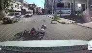 Batman sokaklarında kameralara yansıyan tehlikeli çarpışma