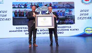 Amatör sporun destekçisi Çolakoğlu’na anlamlı ödül