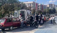 Çorum’da cadde ortasında motosiklet kazası