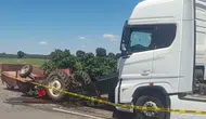 Kırklareli yolunda tırın çarptığı traktör sürücüsü yaşamını yitirdi