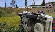 Yozgat Sorgun yolunda otomobil takla attı