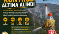 Orhaneli ormanlarında çıkan yangın söndürüldü