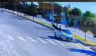 Ceylanpınar'da korkutan kaza güvenlik kamerasına yansıdı