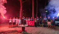 Mersinli gençlerden jandarmaya kavga ihbarlı sürpriz kutlama