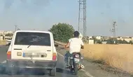 Şanlıurfa’da yürekleri ağza getiren motosikletli yolculuk
