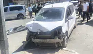 Birecik’te kavşak kazası güvenlik kamerasına böyle yansıdı