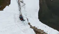 Rize’de haziran ayında kış manzarası sona erdi