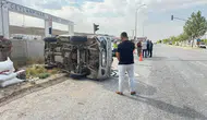 Ceylanpınar sanayi kavşağında direksiyon hakimiyeti kayboldu