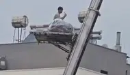 Adana'da yürekleri ağza getiren yük asansörü yolculuğu
