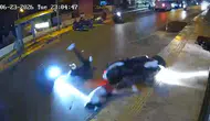 Bodrum trafiğinde motosiklet kazası kameraya yansıdı