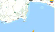 Kumluca açıklarında kısa süreli deprem paniği