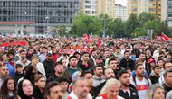 Kayseri'de sabahın ilk ışıkları milli maç heyecanıyla aydınlandı