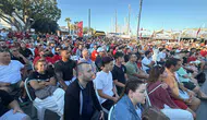 Bodrum meydanı milli maç için dev ekrana döndü