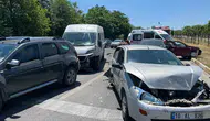 Balıkesir yolunda zincirleme kaza trafiği kilitledi