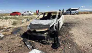Eskişehir’de dehşet anları Eşi otomobilini ateşe verdi