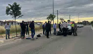 Çorlu'da dikkatsizlik sonucu meydana gelen motosiklet kazası kamerada