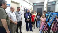 Havranlı öğrencilerin renkli dünyası sergi salonuna taşındı