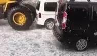 Kars’ta yaz ortasında kış manzarası