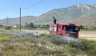 Van'da alevler evlere ulaşmadan söndürüldü