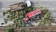 Kırıkkale yolunda balya kazası trafiği kilitledi