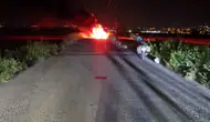 Reyhanlı yolunda seyir halindeki otomobil alevlere teslim oldu