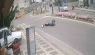Karaman'da motosiklet kazası kamerada