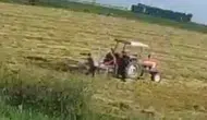 Antakya tarlasında talihsiz kaza kameraya yansıdı