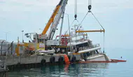 Sinop Limanı'ndaki batan yattan dumanlar yükseldi
