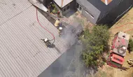 Bingöl merkezde restoran çatısında korkutan yangın