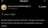 Dikili’deki yangın büyük ölçüde kontrol altına alındı