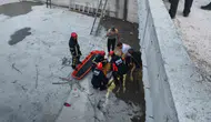 Kayseri'de bisikletli çocuk 4 metrelik su kanalına uçtu