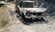Fethiye yolunda yanan araç ormanı tutuşturdu