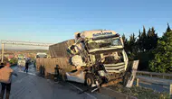 Manisa Kula’da tır kazası trafiği kilitledi